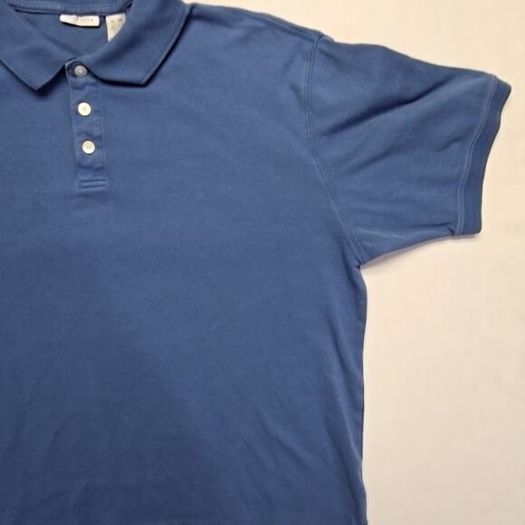 Vintage Van Heusen Classic Polo Shirt XL Blue Short Sleeve Casual Shirt 2000s - Picture 2 of 9